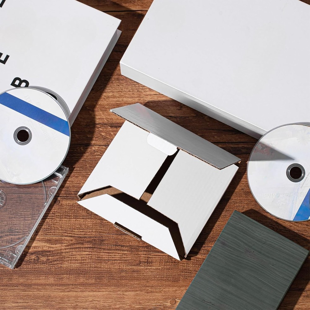 50 Pcs 5 5/8″L X 5″W X 7/16″H Cd Mailer Box Cd Shipping Boxes Corrugated Mailing