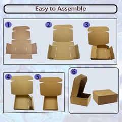 25 Recyclable 7x7x3 Shipping Boxes for E-commerce, Gifts, Storage Solutions