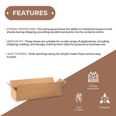 36 x 8 x 4″ Long Corrugated Boxes, ECT-32 Brown Shipping/Moving Boxes 25/Bundle