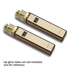 50 Pcs Gold and Black Lip Gloss Packaging Boxes, 4.21×0.9×0.9″ Kraft Paper Ma…