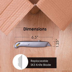 2 in 1 Carton Sizer Utility Knife Blade – Resize/Reduce Cardboard Shipping Boxes