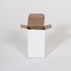1 1/2 x 1 1/2 x 4″ White Reverse Tuck Folding Carton 1000/Case