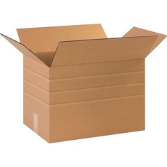 Mult-Depth Shipping Boxes 17 1/4″L x 11 1/4″W x 12″H 25-Pack – Corrugated Car…