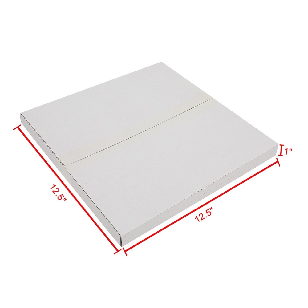 25PCS Vinyl Record LP Shipping Mailer Boxes 12.5″x12.5″x1″ Album Paper Box White