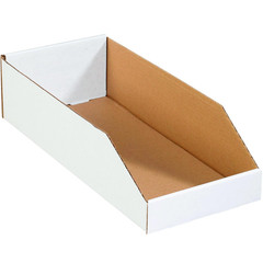 BBINBWZ818 Open Top Bin Boxes, 8″ X 18″ X 4 1/2″, Oyster White (Pack of 50)