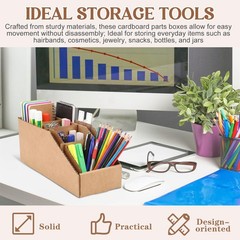 30 Pcs Cardboard Storage Parts Bins Open Top Corrugated Cardboard Storage Box…