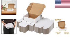 8x6x2 Inch Mailer Boxes 25 Pack White Cardboard for Small Business Packaging