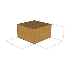 10 7x7x4 1/2 Kraft Brown Corrugated Shipping Boxes 32 ECT Single-Wall New