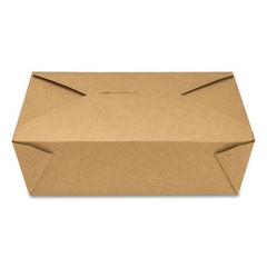 GEN Reclosable Kraft Take-Out Box, 76 oz, Brown, Paper, 200/Carton