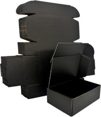 Small Shipping Boxes Set of 25/50, White or Black Corrugated Cardboard Box Maile