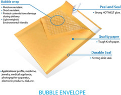50#CD 7.25X8 Kraft Paper Bubble Padded Envelopes Mailers Shipping Case 7.25″X8″