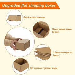 Set of 40 Recyclable 6x4x3 Shipping Boxes – Sturdy Cardboard for Small Business