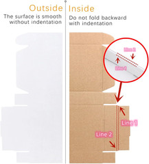 50 Pack White Corrugated Cardboard Mailer Shipping Boxes 6″ x 4″ x 1″