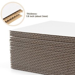 , 50 Pack 8×8 Corrugated Cardboard Sheets Cardboard Inserts Flat Cardboard La…