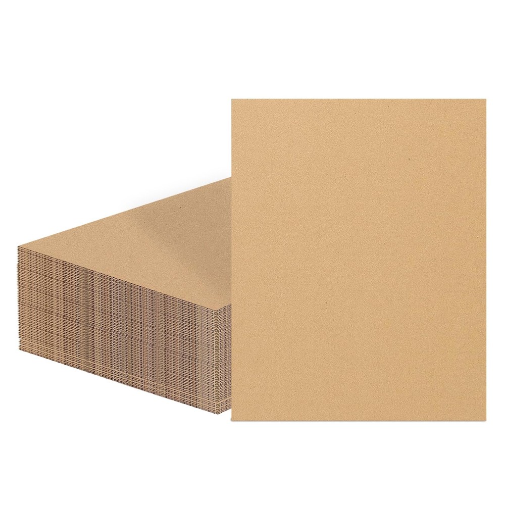 60 Pack 8×10 Inch Corrugated Cardboard Sheets 2mm Thick Flat Card Boards