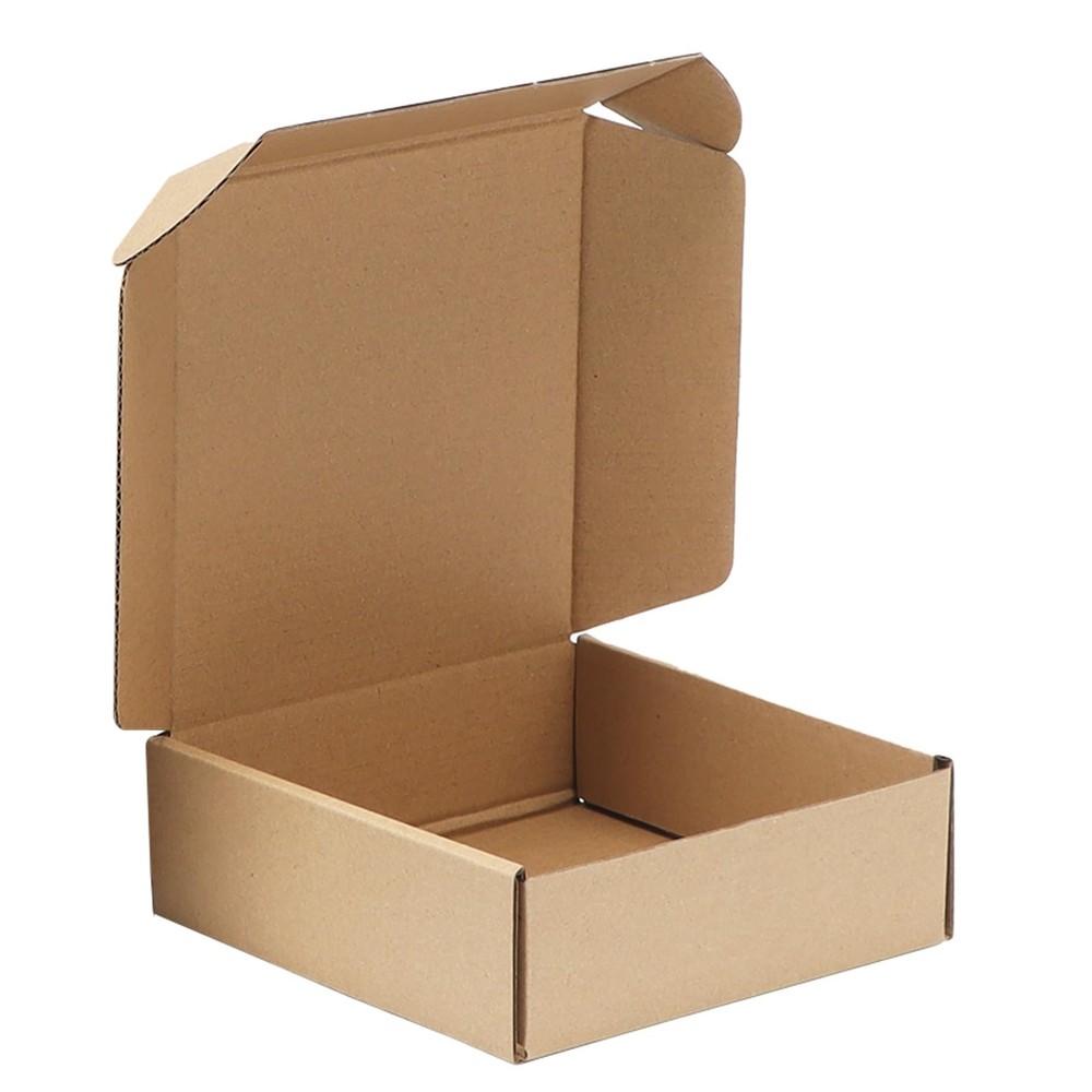 1 PCS 6x6x2 Inch Brown Shipping Boxes Small Corrugated Cardboard Mailer
