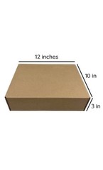 Lot of 5 Boxes 12″ x 10″ x 3″ Corrugated Cardboard Security Shipping Box New