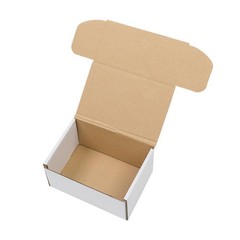 50 PCS – 6″x4″x3″ White Corrugated Mailers Shipping Packing Fold Boxs for UPS