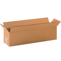 Aviditi 2055 Long Corrugated Cardboard Box 20 L x 5 W x 5 H, Kraft, for Shipping