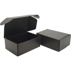 50 PCS Black Corrugated Shipping Boxes 6x4x2 Inch Cardboard Mailer Packaging