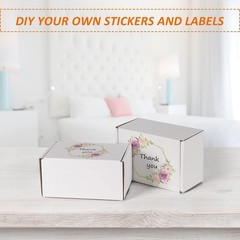 HORLIMER 6x4x3 inches Shipping Boxes Set of 50, White Corrugated Cardboard Bo…
