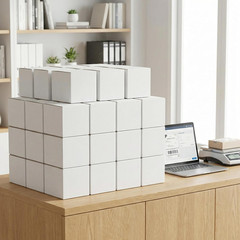 30 Pack 5X5X5 White Small Shipping Boxes, 5 X 5 X 5 Corrugated Cardboard Box for