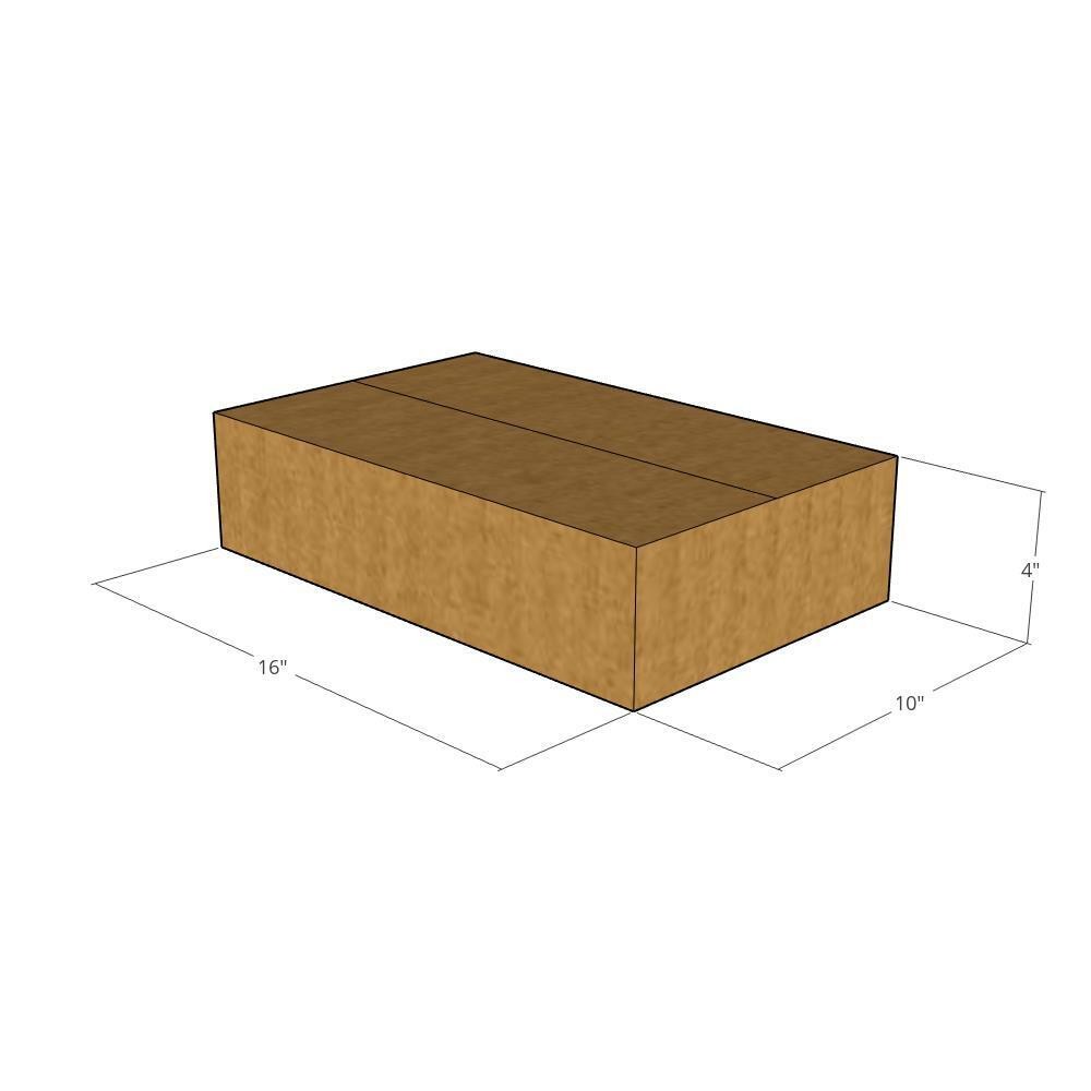 10 16x10x4 Kraft Brown Corrugated Shipping Boxes 32 ECT New