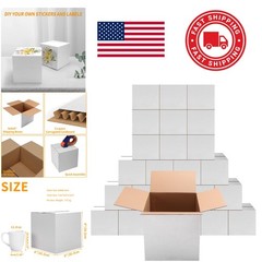 Affordable 8x8x8 White Cardboard Mailer Boxes Pack of 25 for Online Sellers
