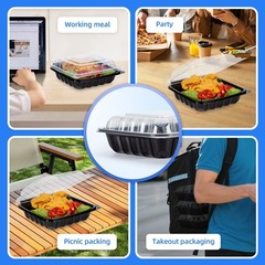 YANGRUI 25-Pack 34 oz 8″ Clamshell Takeout Container Shrink-Wrapped No Wash |…