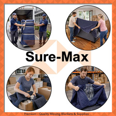 4 Moving & Packing Blankets – Pro Economy – 80″ X 72″ (35 Lb/Dz Weight) – Profes