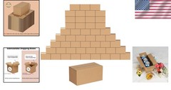 50 Pack Small Corrugated Shipping Boxes – Brown, 8x4x4 Inches