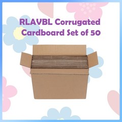 RLAVBL 50 Pack 8.5×11 Corrugated Cardboard Sheets, Flat 8.5×11, Brown-50