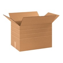 17 1/4 x 11 1/4 x 12″ Multi-Depth Corrugated Carton Boxes-Pack of 25