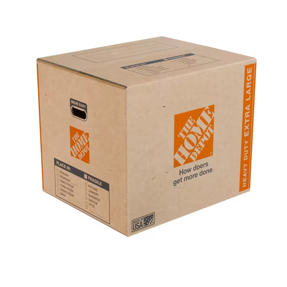 Extra Large Heavy Duty Moving, Shipping, Packing Box with Handles