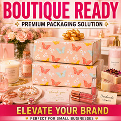 9x6x3 Butterfly Designer Shipping Boxes 32 ECT Corrugated Gift Mailer Boxes