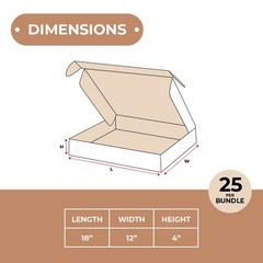 18 x 12 x 4″ White Deluxe Literature Mailers ECT-32B 25/Case