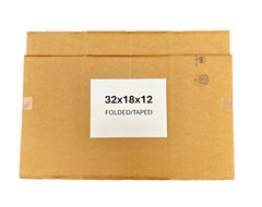 32″ x 18″ x 12″ CARDBOARD BOX – 200 lb – SINGLE BOX