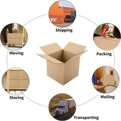 10x8x6 Brown Shipping Boxes Eco-Friendly Cardboard Mailing Boxes 10 Pack
