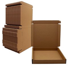 7x7x1 inch Small Shipping Boxes 50 Pack, Brown Kraft Corrugated Cardboard Mailer