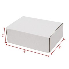 50 Corrugated Paper Boxes 6x4x2 “(15.2 * 10 * 5cm) White Outside and Yellow…