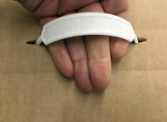 20 Heavy Duty 6.75″ Cardboard Box Handles Plastic Carry 45lbs White w/ Backers