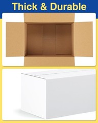 White Corrugated Shipping Boxes 6x6x6 – 40 Pack for Small Businesses