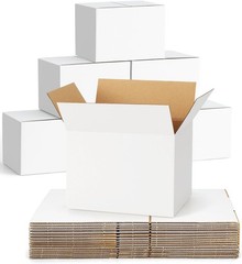 High-Quality 40 Pack White 8x6x6 Shipping Boxes – Perfect for Small Essentials