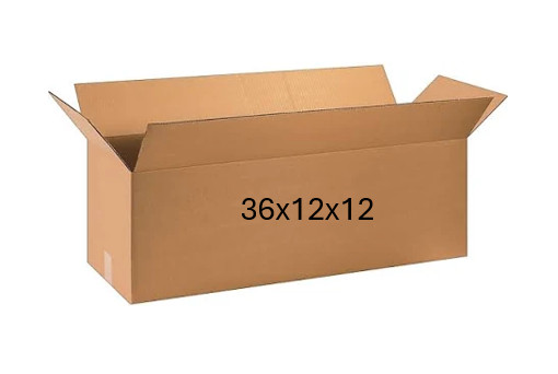 36″ x 12″ x 12″ CARDBOARD BOX – 200 lb – SINGLE BOX
