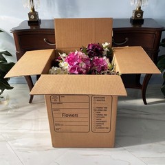 Uboxes Moving Boxes with Handles, 10 Premium Large, 18 18″ x x 24″, Brown