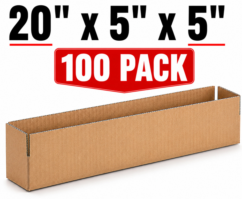 100 20x5x5 Cardboard Paper Boxes Mailing Packing Shipping Box Corrugated Carton