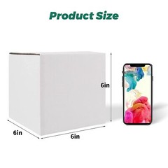 25 6x6x6 Cardboard White Boxes Mailing Packing Shipping Box Corrugated Carton