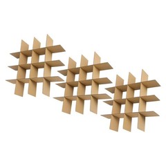 18Pcs Khaki Corrugate Box Insert Dividers for Wine Glass Packing and Dish Moving
