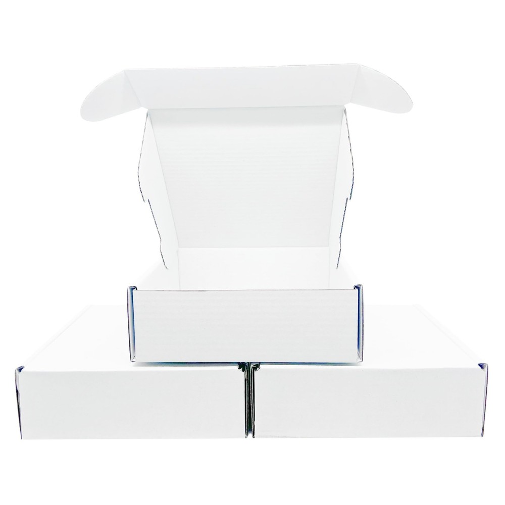 6x6x2 inch Small White Mailers Boxes Packaging Shipping Boxes Set of 2