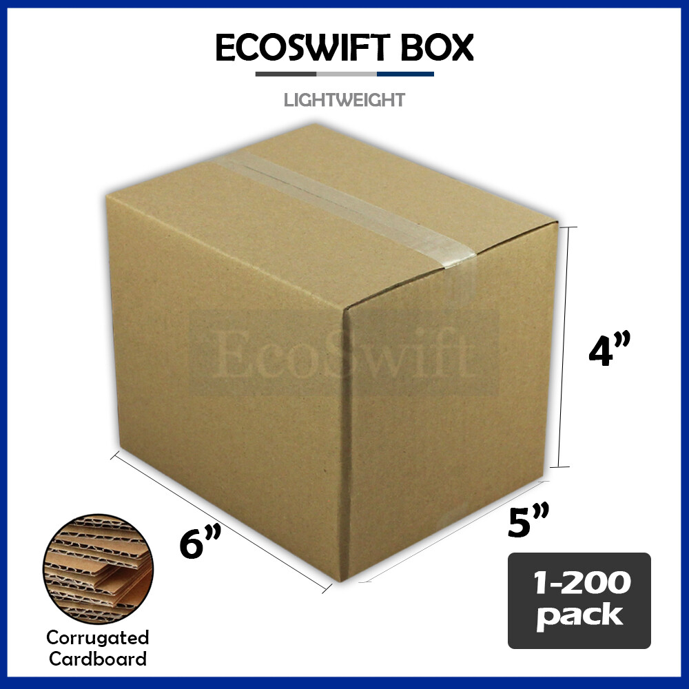 1-200 6x5x4 “EcoSwift” Cardboard Packing Mailing Shipping Corrugated Box Cartons
